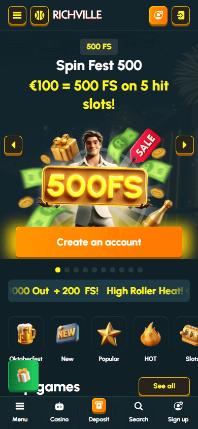 Richville Casino Mobile screenshot